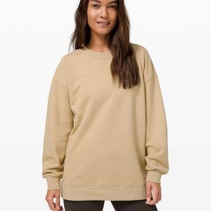 Lululemon perfectly oversized crew in trench size 2